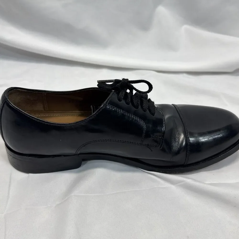 Florsheim Broxton Cap Toe Dress Oxford Leather Shoes Black 7.5 D Business Laces